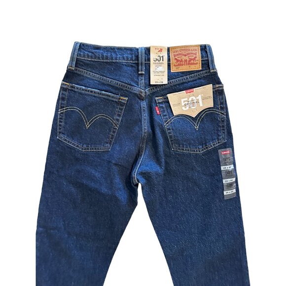 LEVIS 501 Women’s Dark Wash High Rise Cropped Jeans Size 25 x 26 NEW - Picture 7 of 7